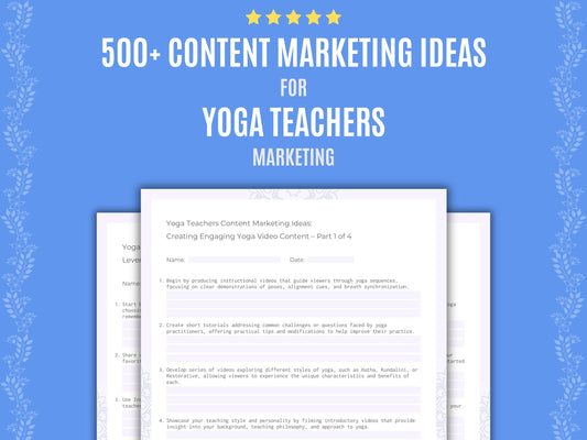 Yoga Teachers Content Marketing Ideas
