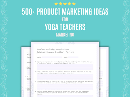 Yoga Teachers Product Marketing Ideas Resource