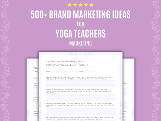 Yoga Teachers Brand Marketing Ideas Resource
