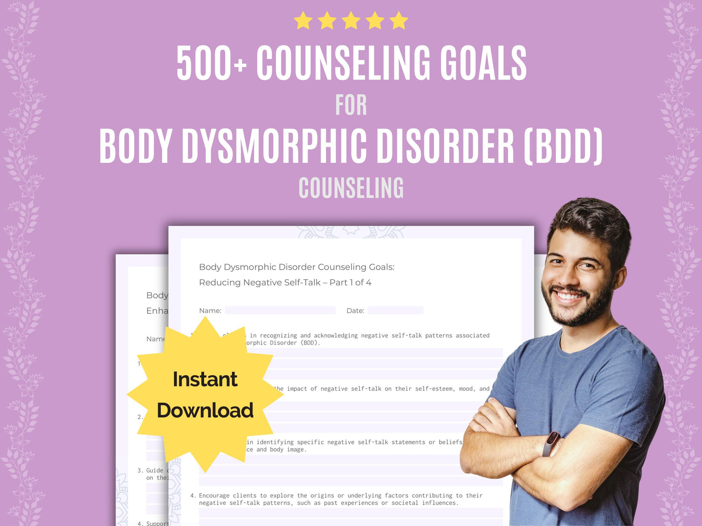 Body Dysmorphic Disorder (BDD) Counseling Goals Workbook