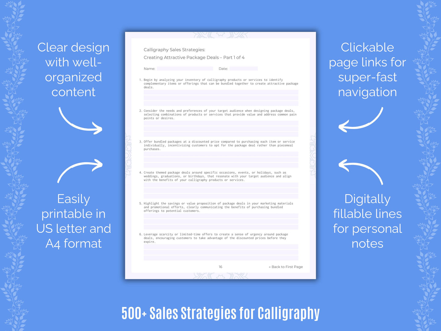 Calligraphy Business Workbook