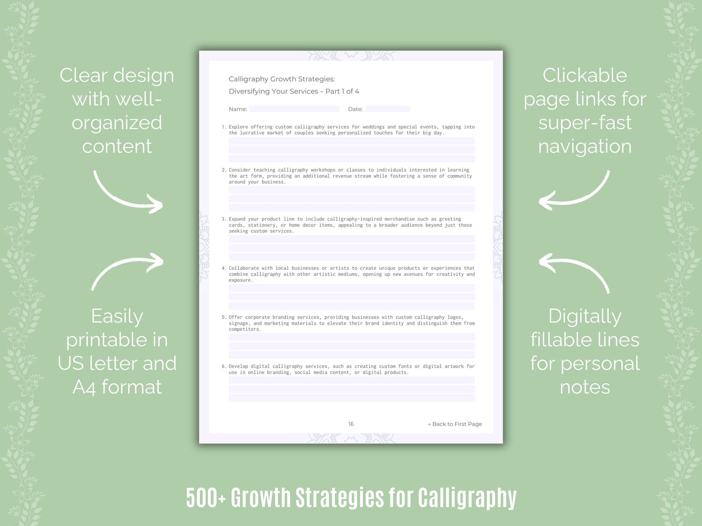 Calligraphy Growth Strategies Resource