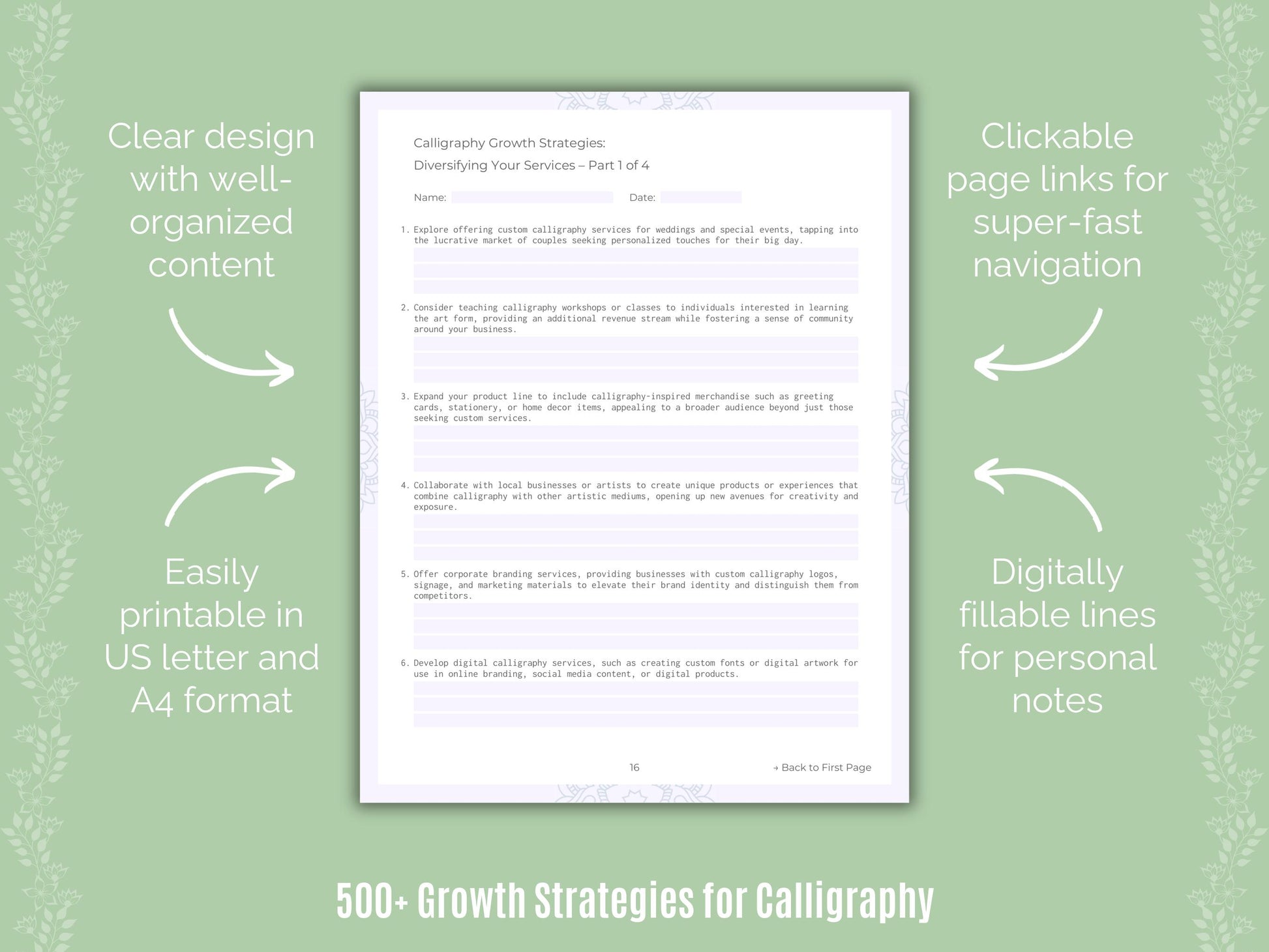 Calligraphy Growth Strategies Resource