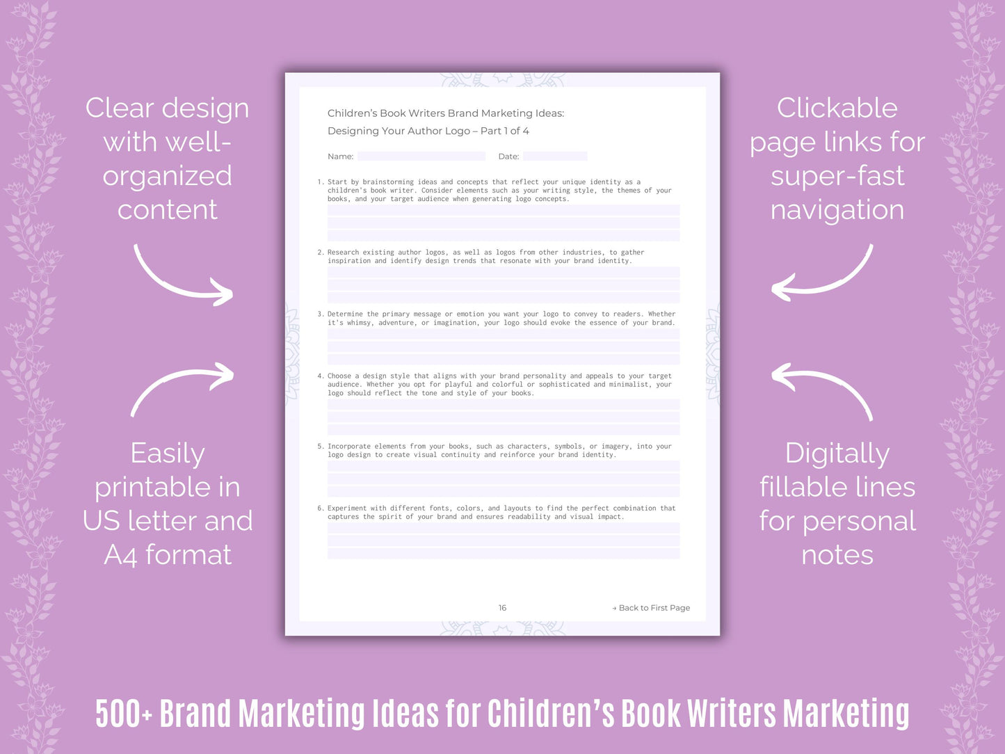 Children’s Book Writers Brand Marketing Ideas Resource