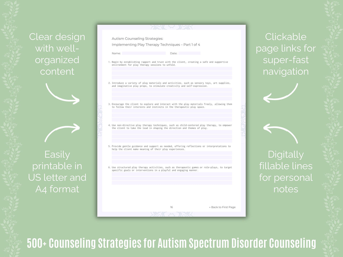 Autism Spectrum Disorder Counseling Strategies Workbook