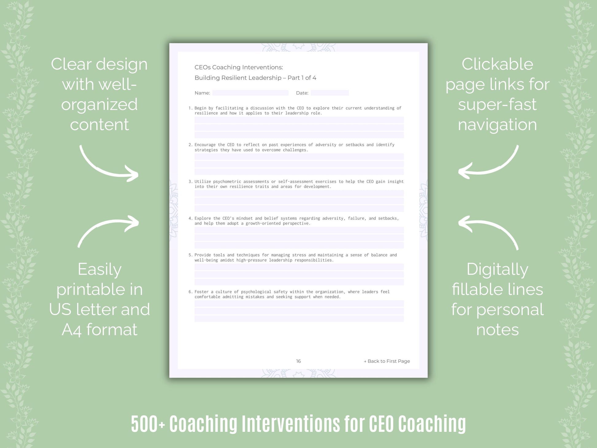 CEO Coaching Worksheets
