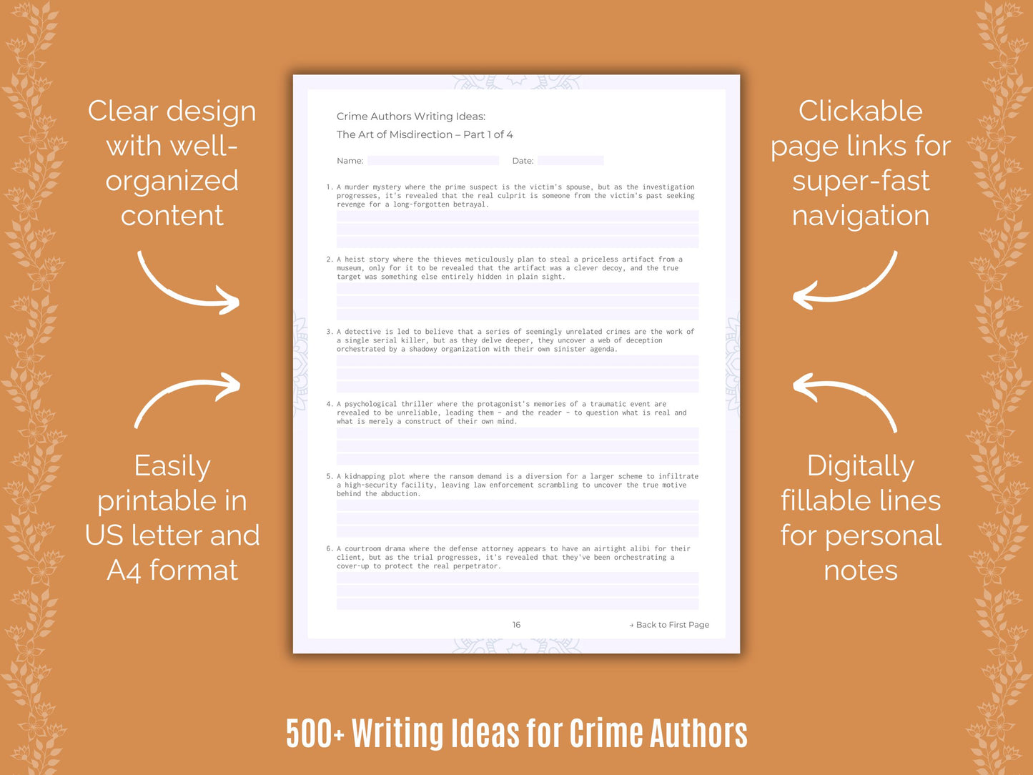 Crime Authors Writing Ideas