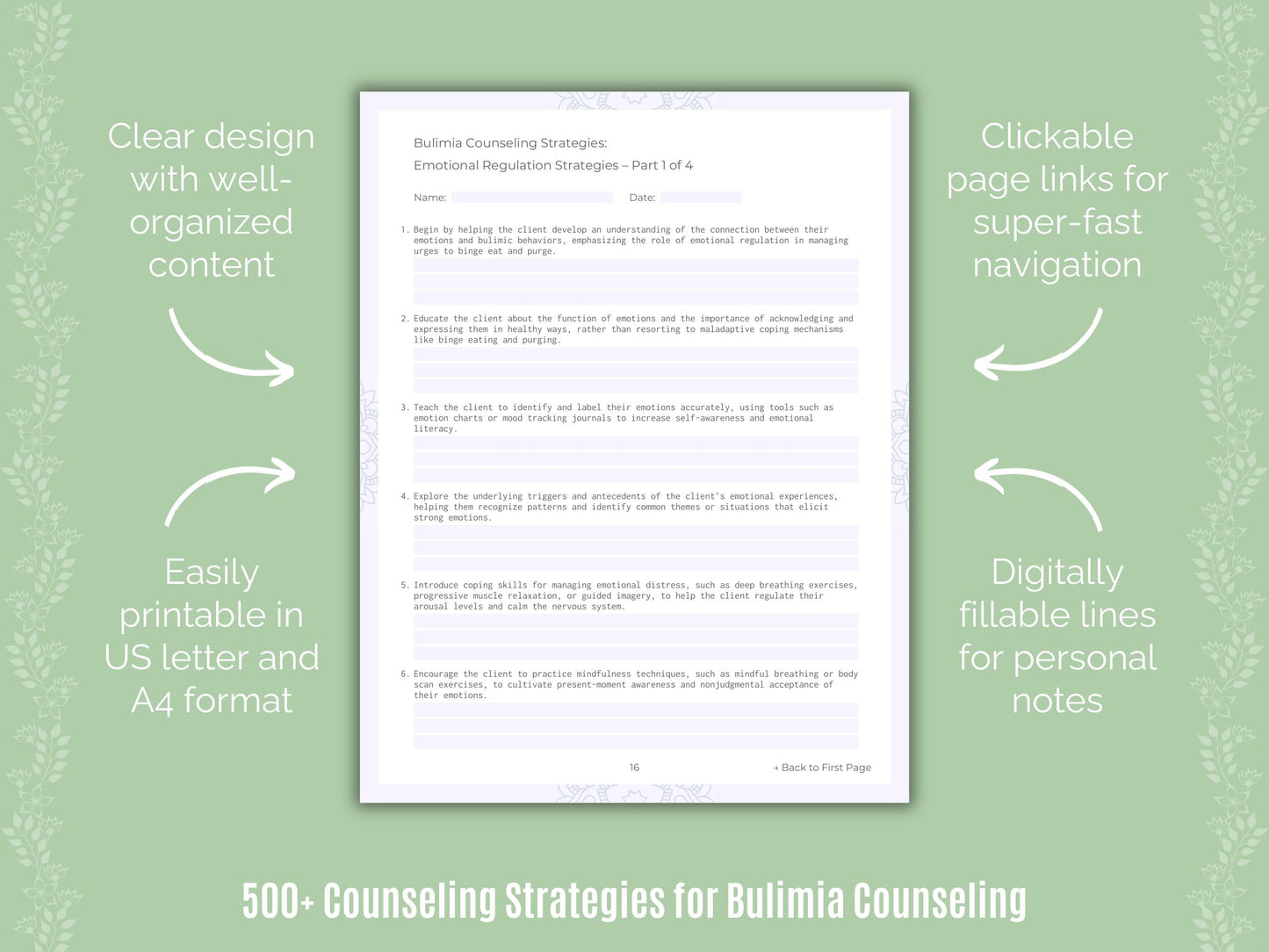 Bulimia Counseling Strategies Resource