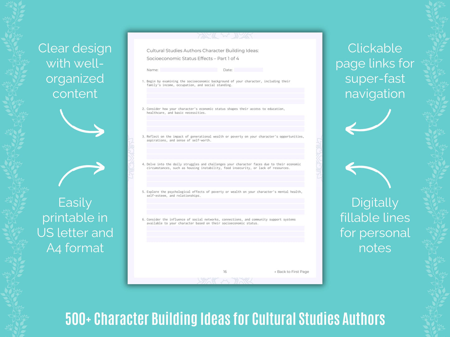 Cultural Studies Authors Writing Workbook