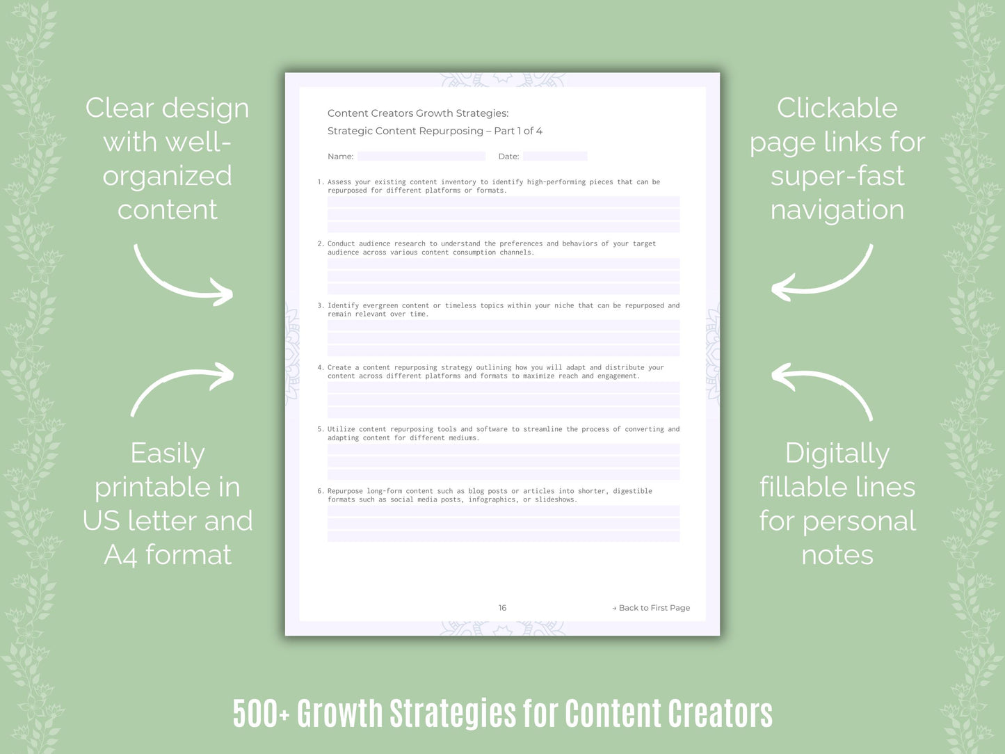 Content Creators Business Workbook