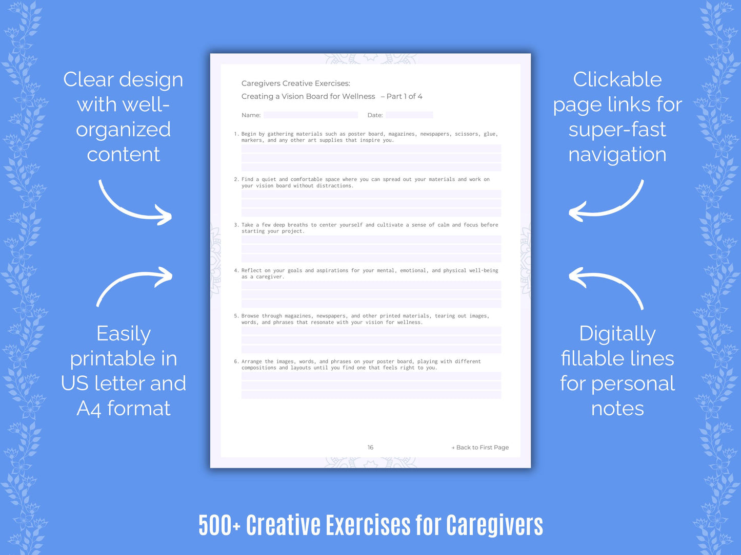 Caregivers Creative Exercises Workbook