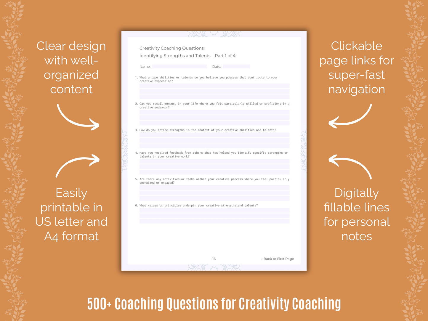 Creativity Coaching Questions Workbook