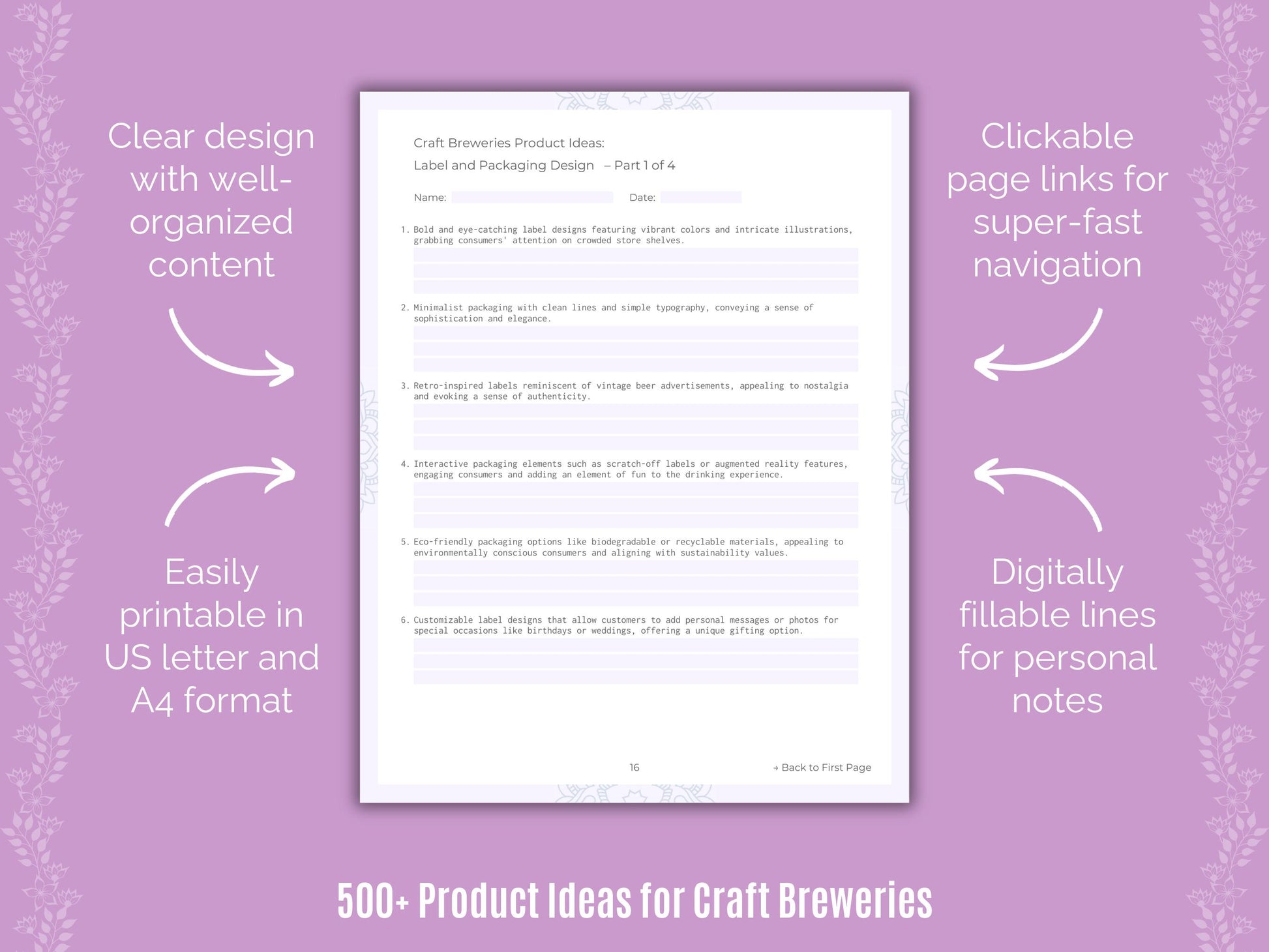 Craft Breweries Product Ideas