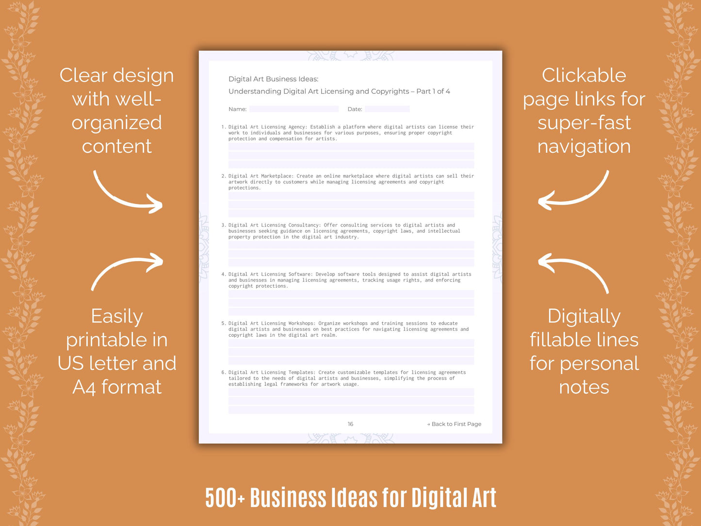 Digital Art Business Workbook