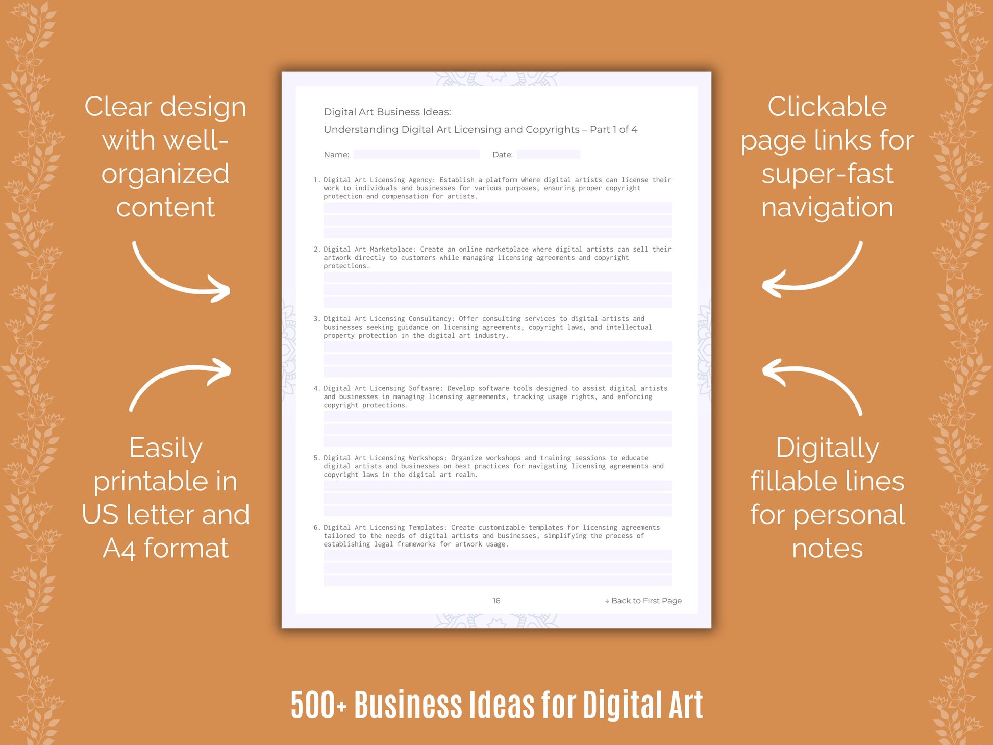 Digital Art Business Workbook