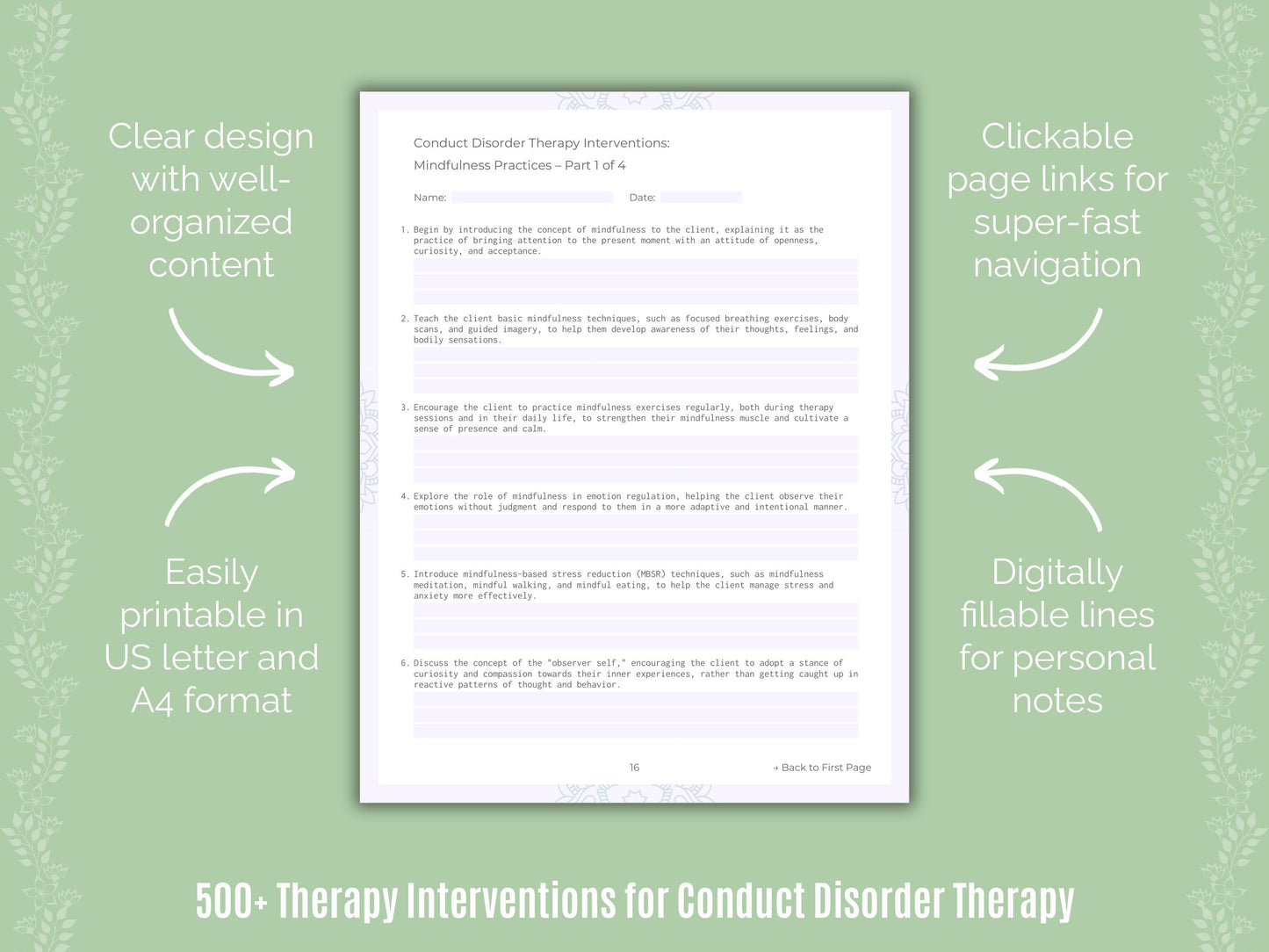 Conduct Disorder Therapy Interventions