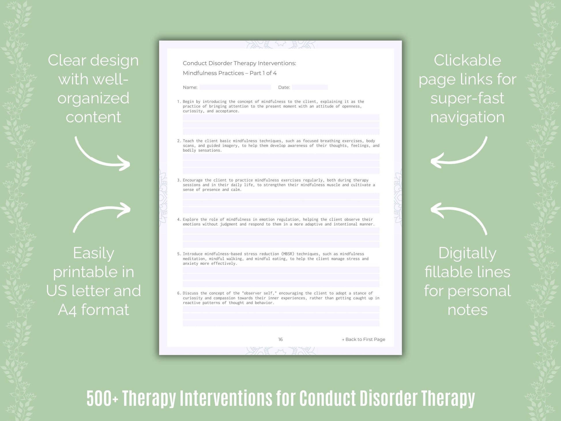 Conduct Disorder Therapy Interventions