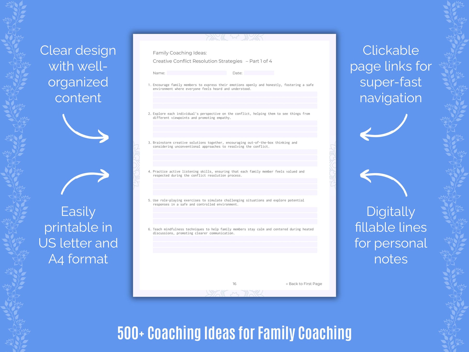 Family Coaching Worksheets