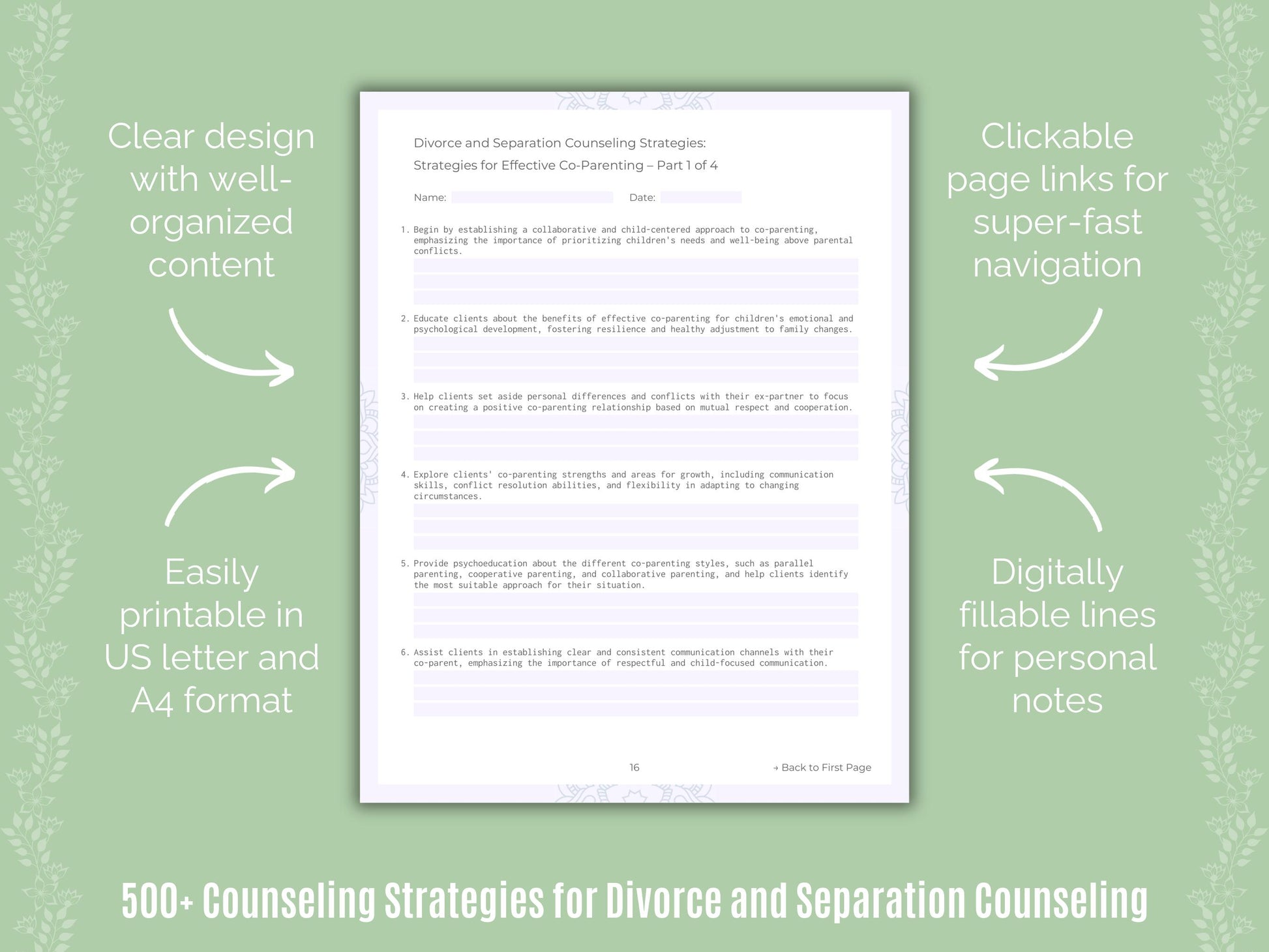 Divorce and Separation Counseling Strategies Resource