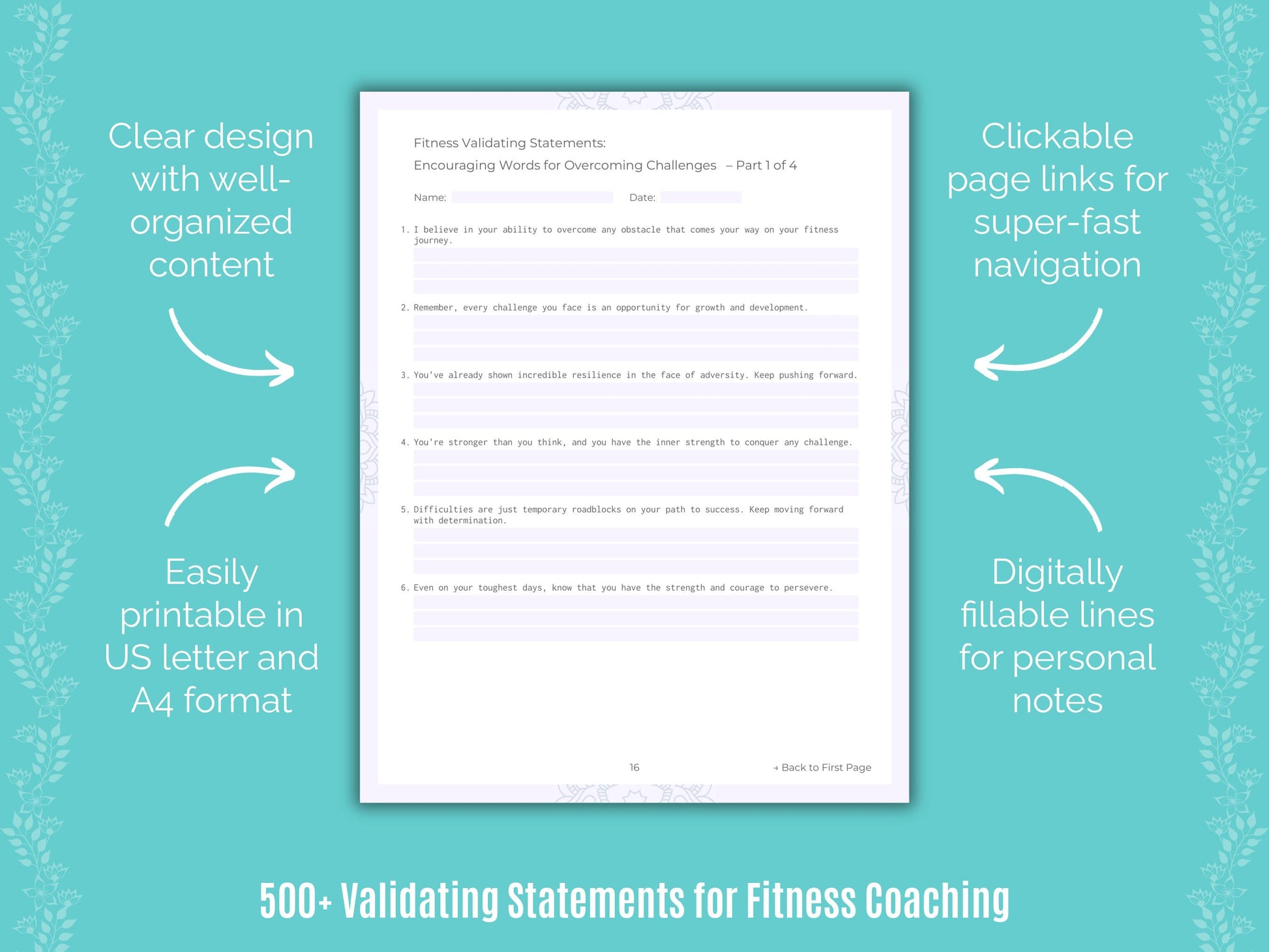 Fitness Coaching Worksheets