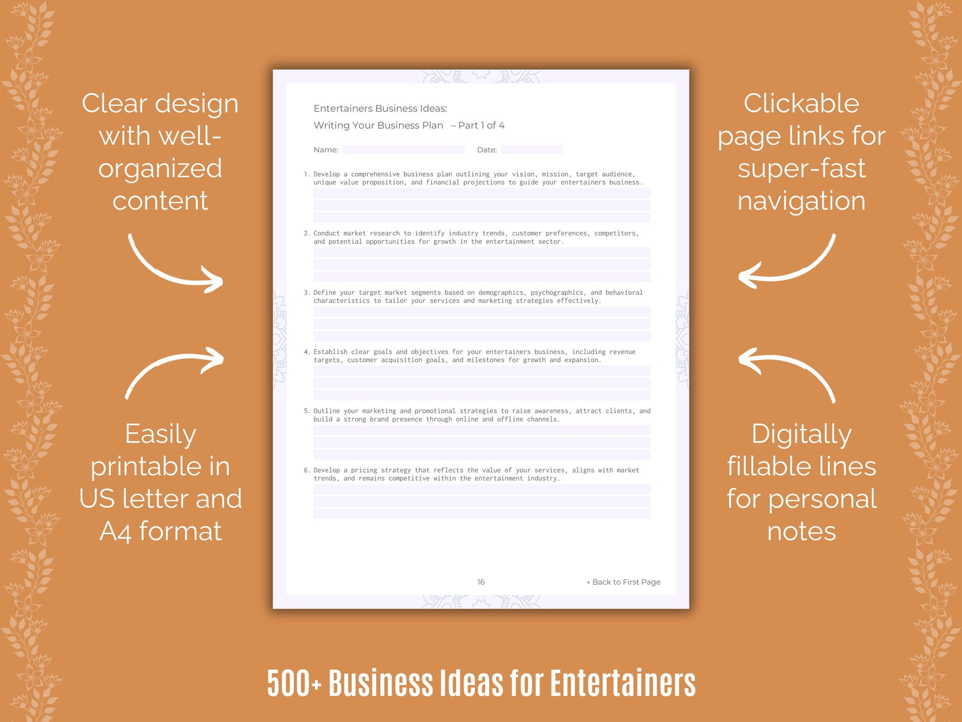 Entertainers Business Workbook