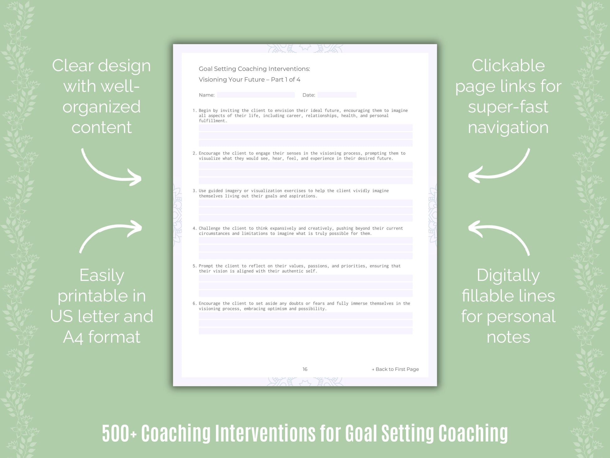 Goal Setting Coaching Interventions Workbook