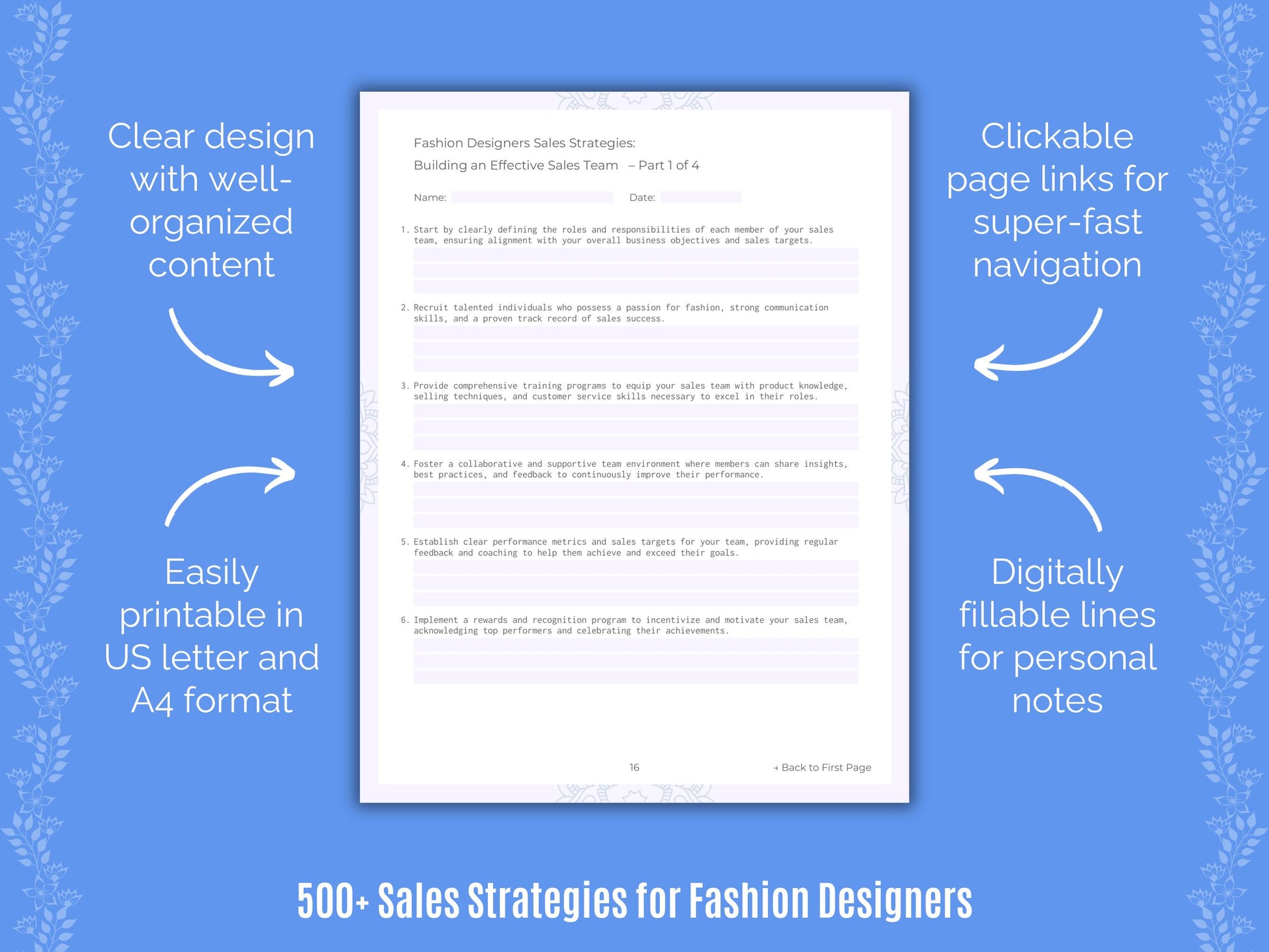 Fashion Designers Sales Strategies Resource