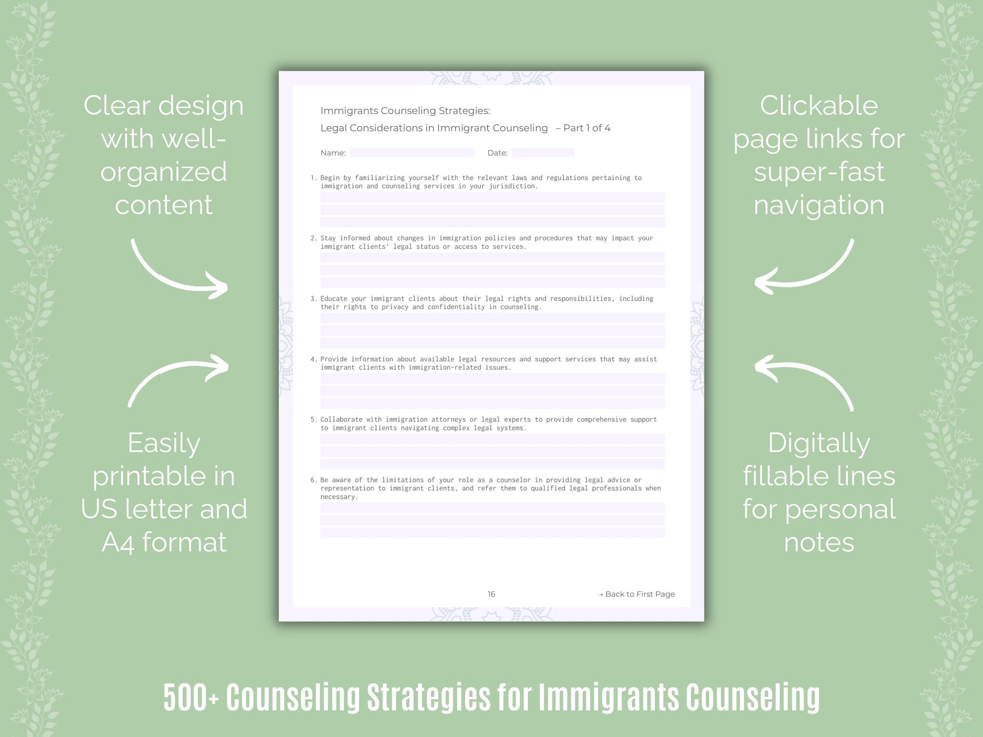 Immigrants Counseling Strategies