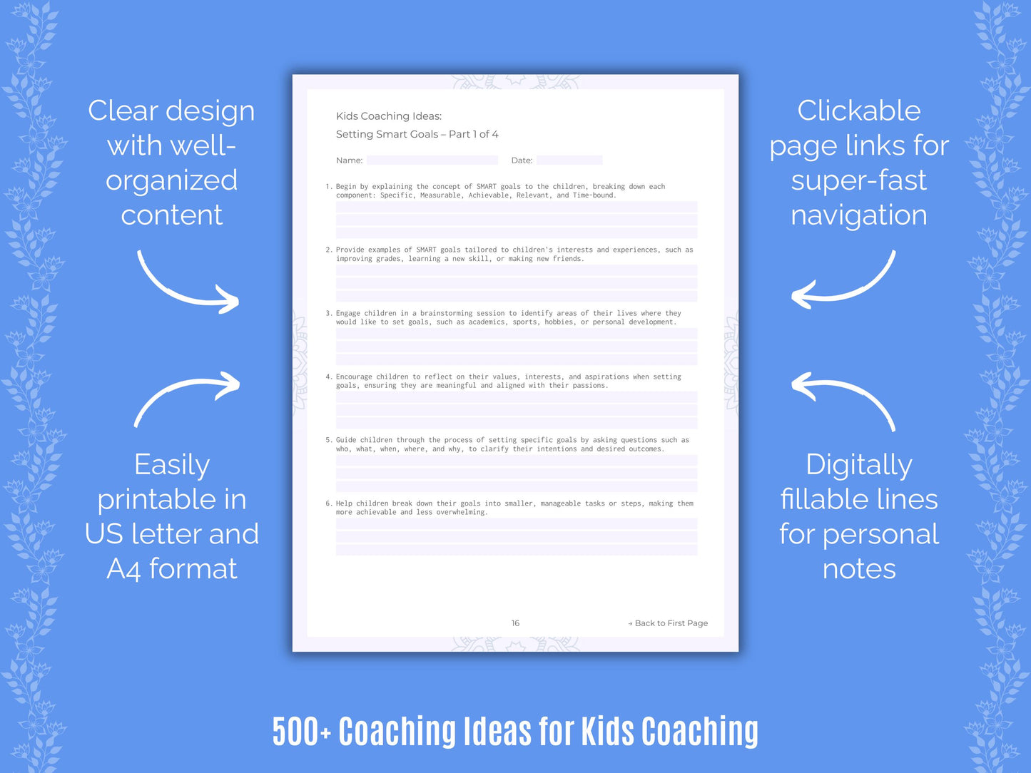 Kids Coaching Ideas Workbook