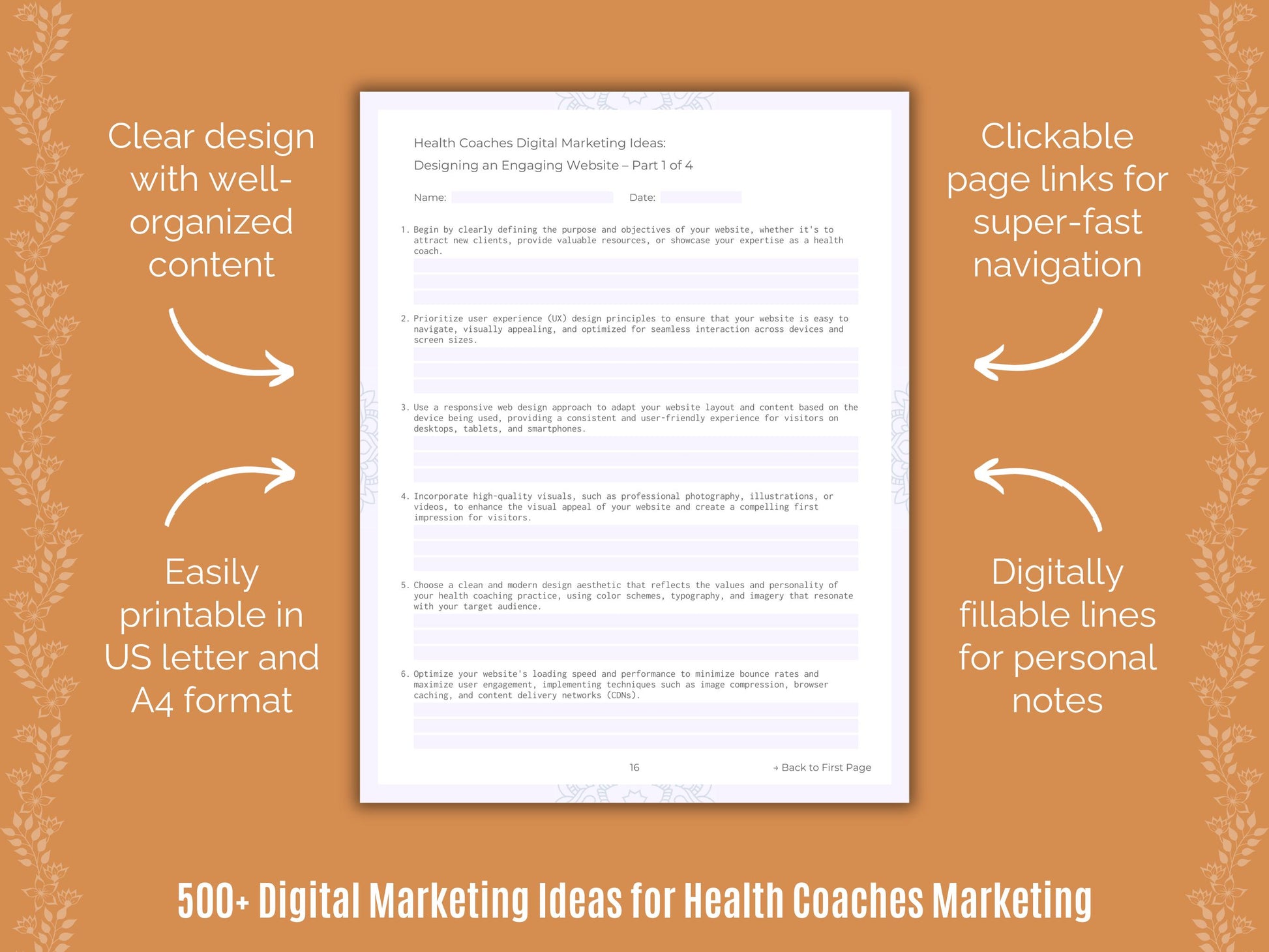 Health Coaches Marketing Workbook