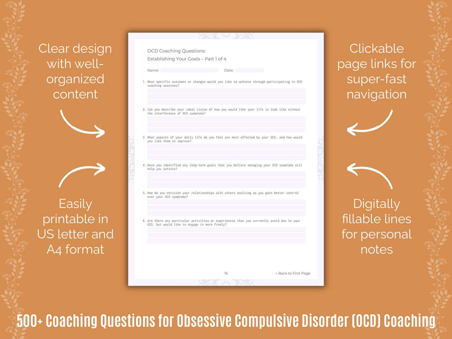 Obsessive Compulsive Disorder (OCD) Coaching Questions