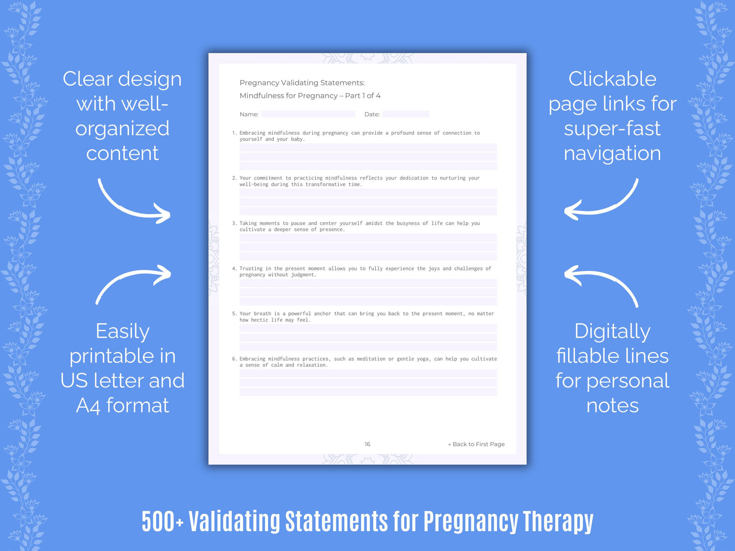 Pregnancy Validating Therapy Statements Resource