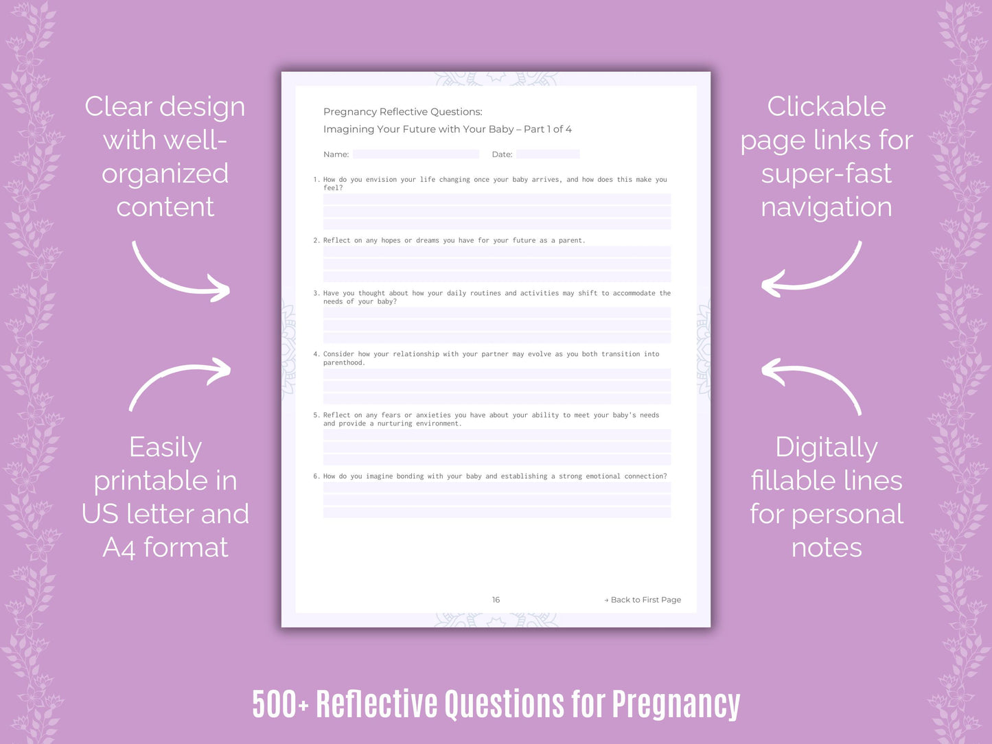 Pregnancy Reflective Questions Resource