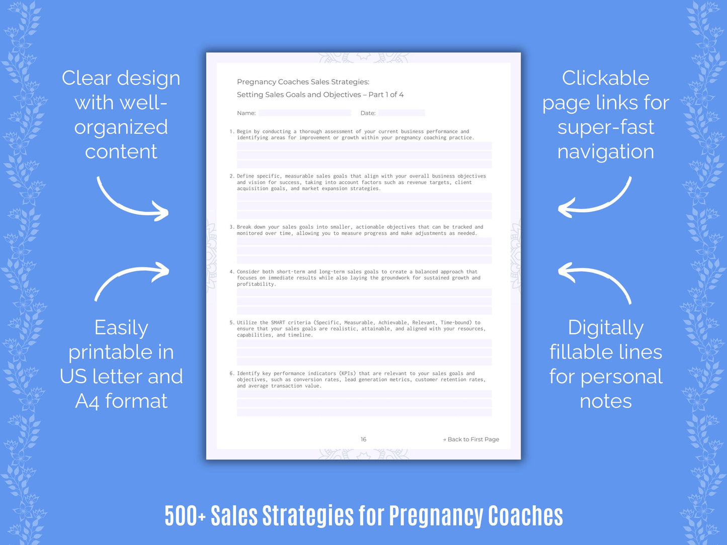 Pregnancy Coaches Sales Strategies Workbook