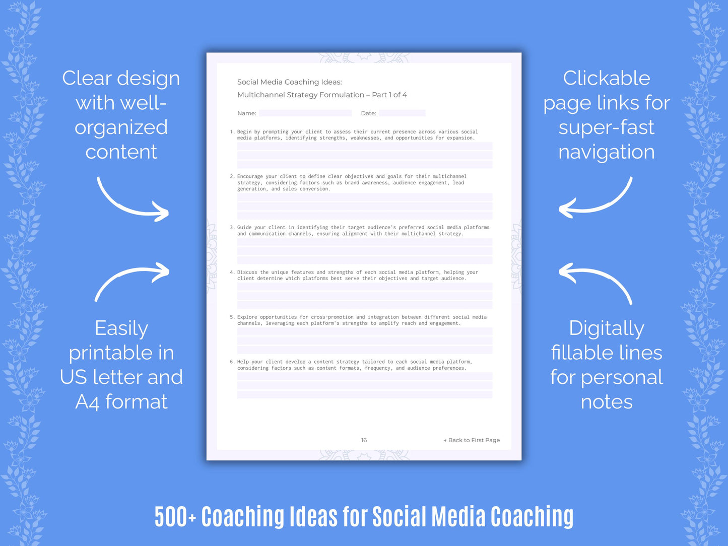 Social Media Coaching Ideas Workbook