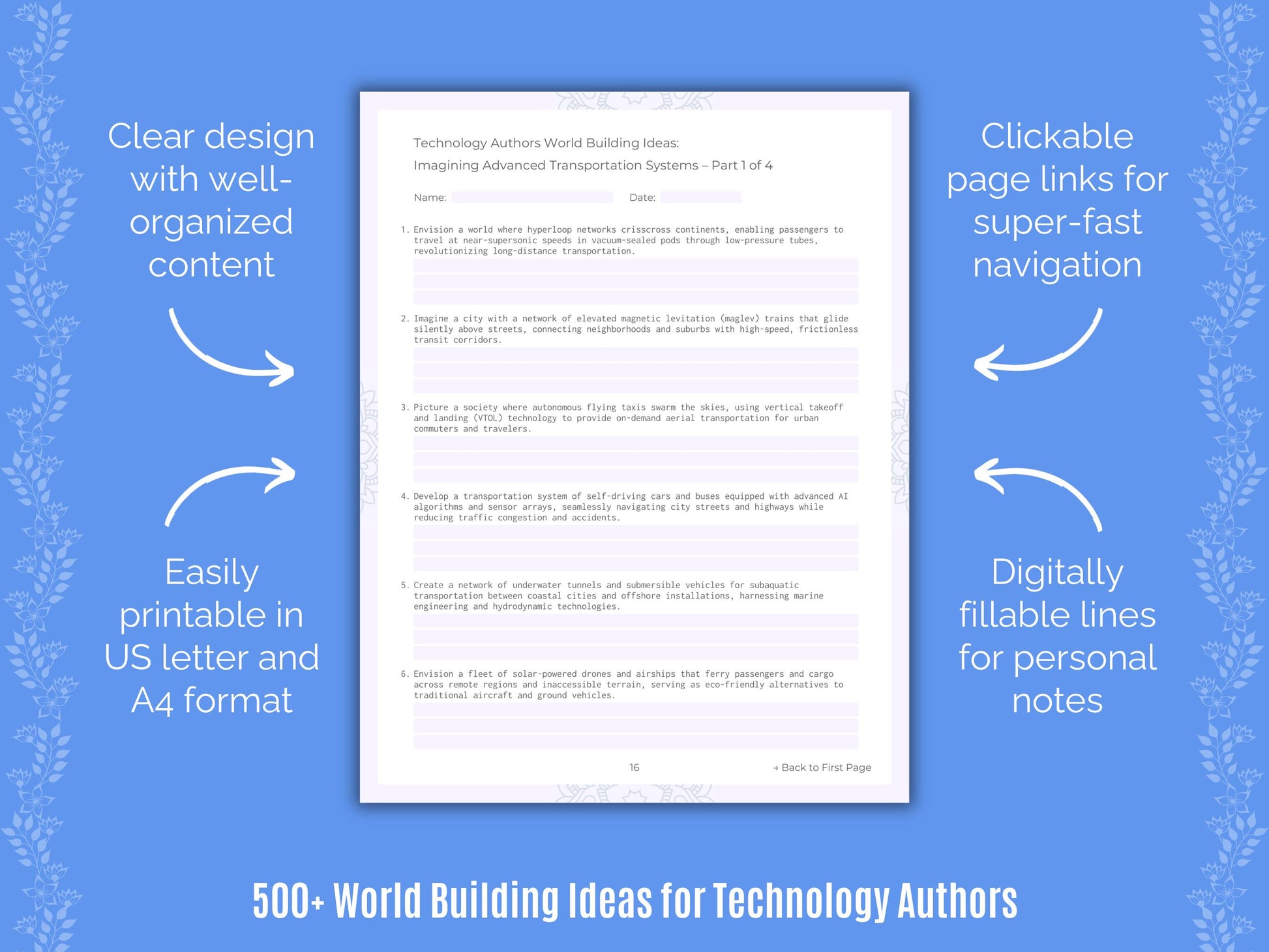Technology Authors World Building Ideas Resource