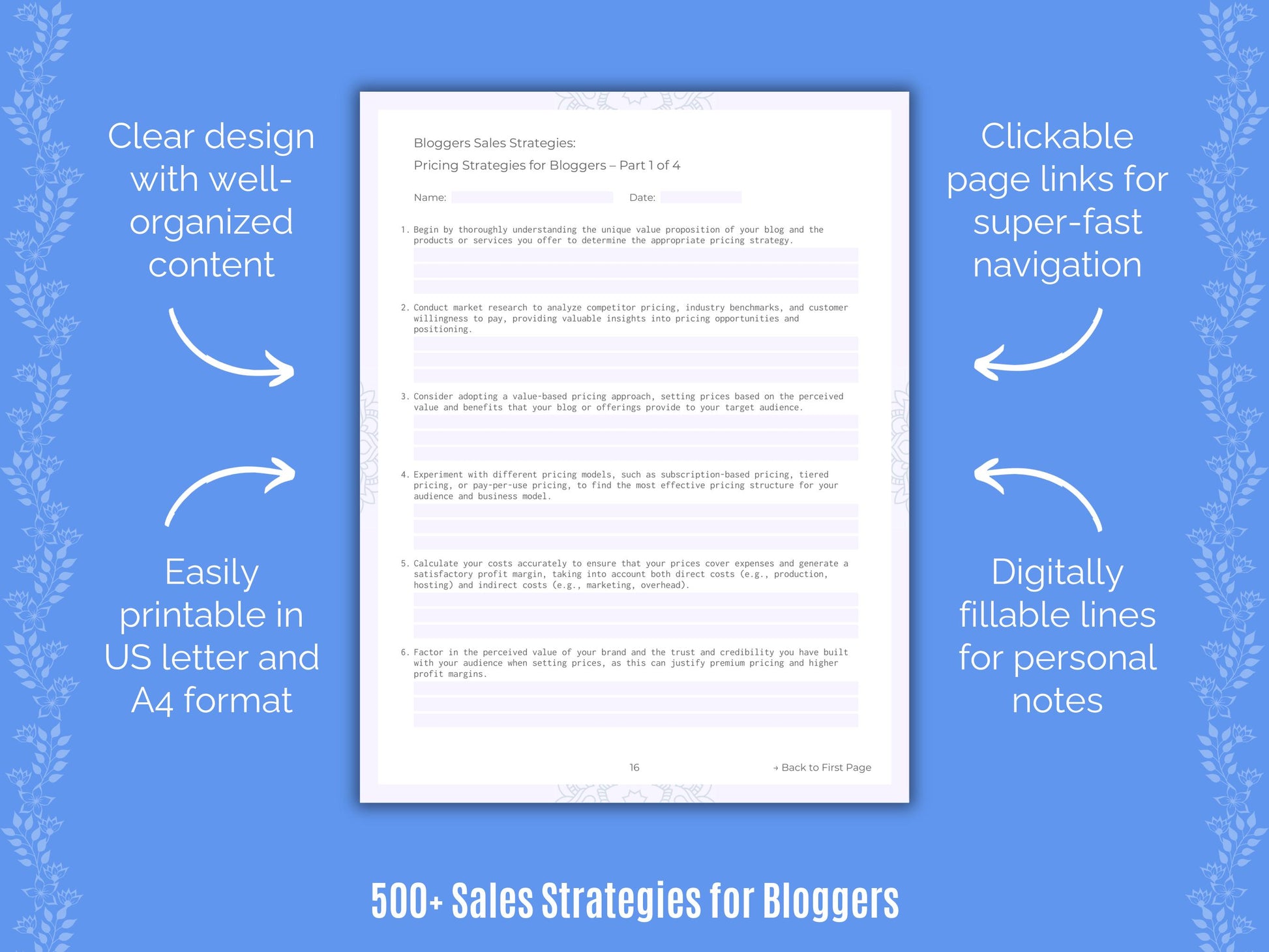 Bloggers Business Workbook