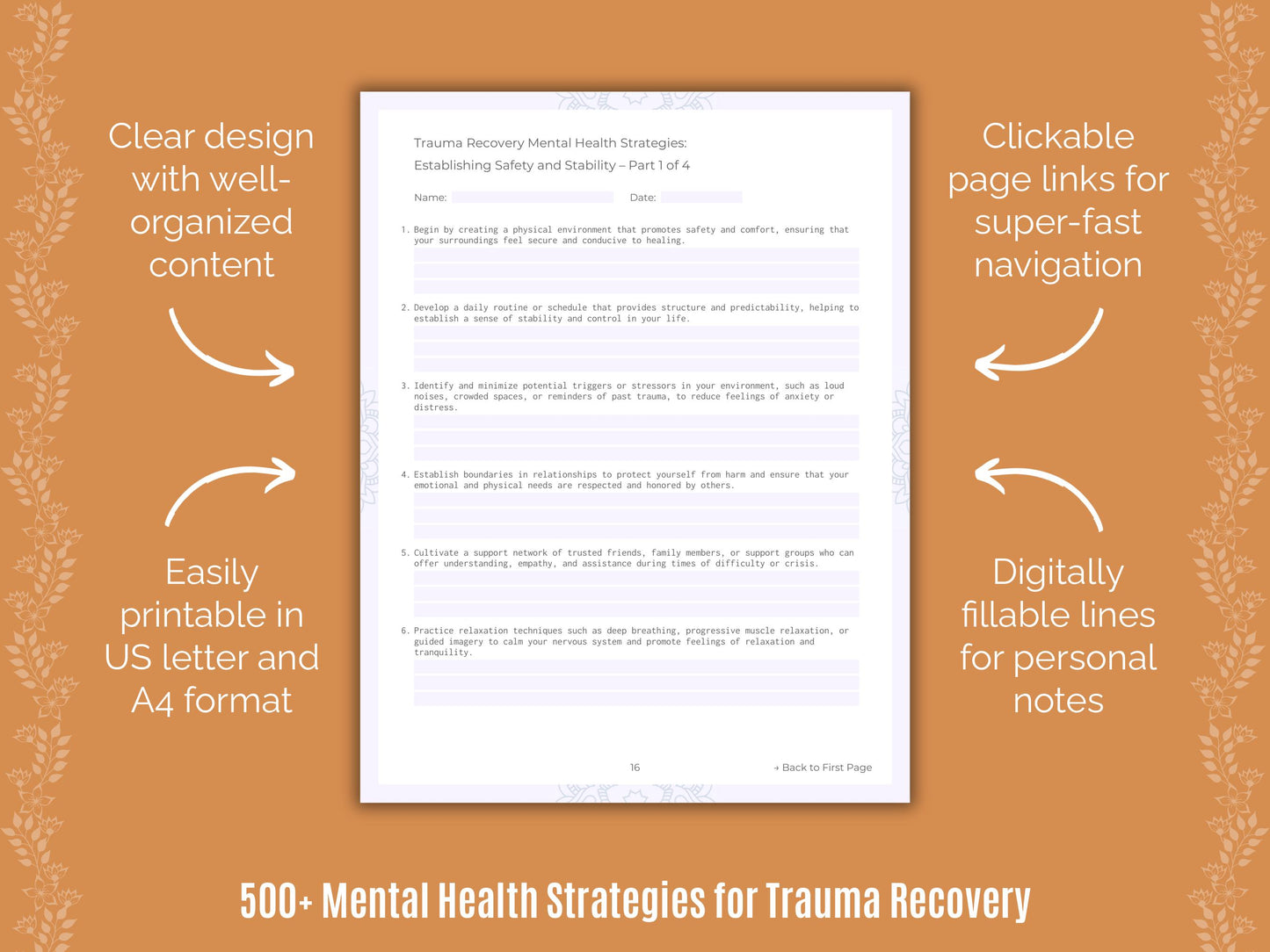 Trauma Recovery Mental Health Strategies Resource
