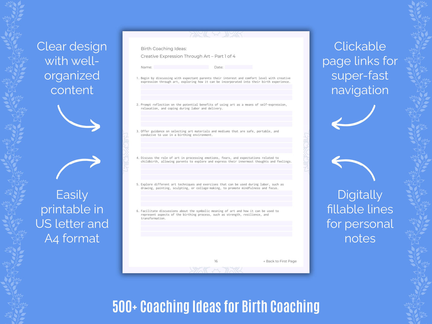 Birth Coaching Ideas Resource