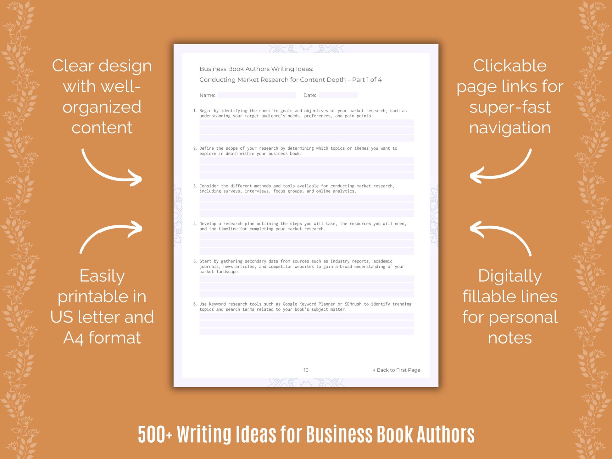 Business Book Authors Writing Worksheets