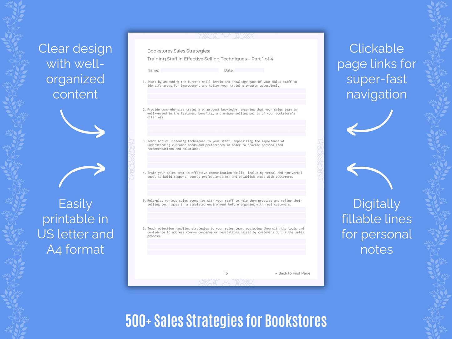 Bookstores Business Worksheets