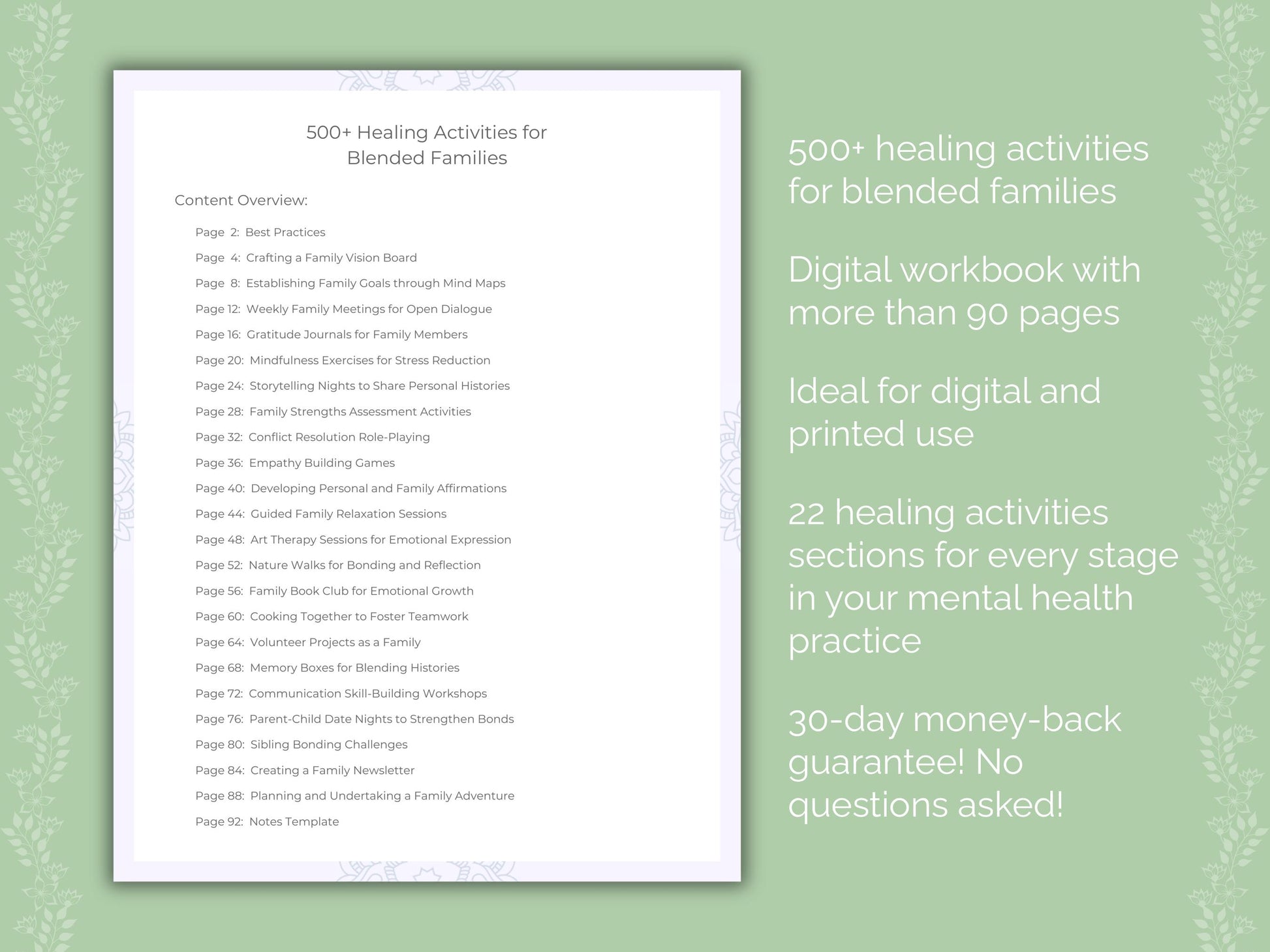 Blended Families Healing Activities Resource