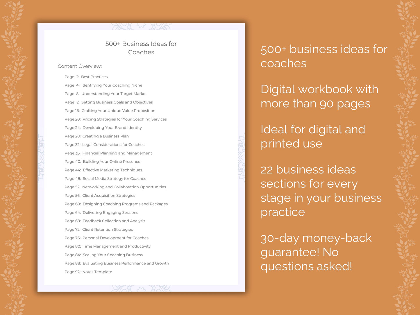 Coaches Business Ideas Workbook