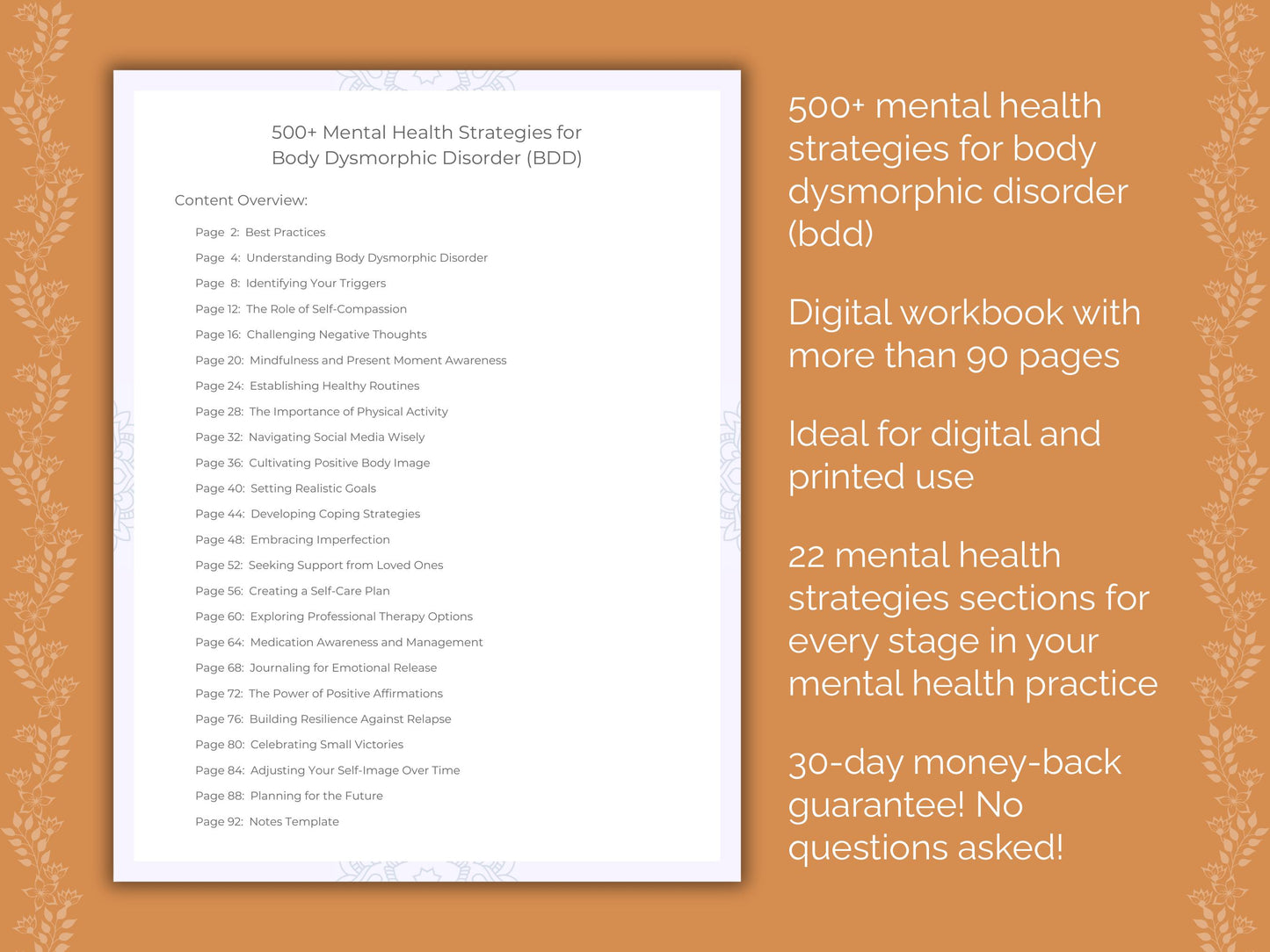 Body Dysmorphic Disorder (BDD) Mental Health Strategies Resource
