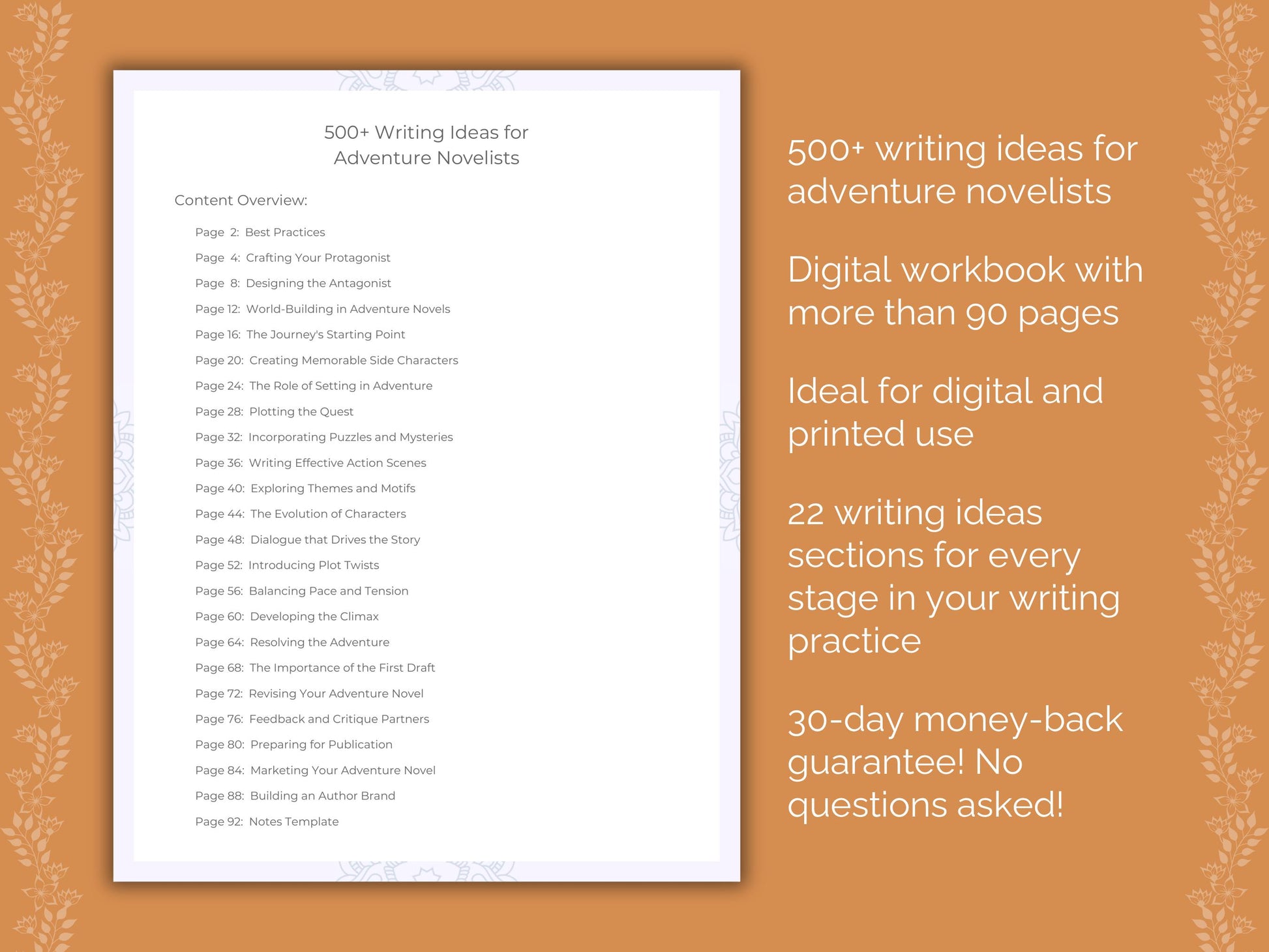 Adventure Novelists Writing Ideas Resource