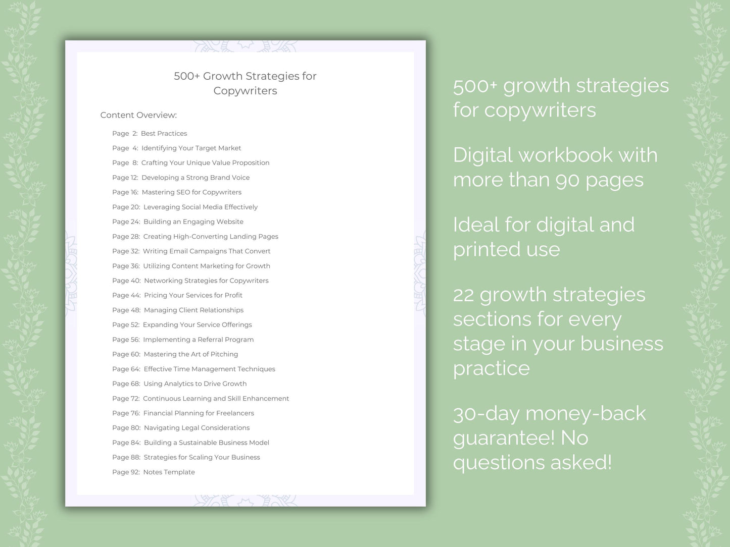Copywriters Business Worksheets