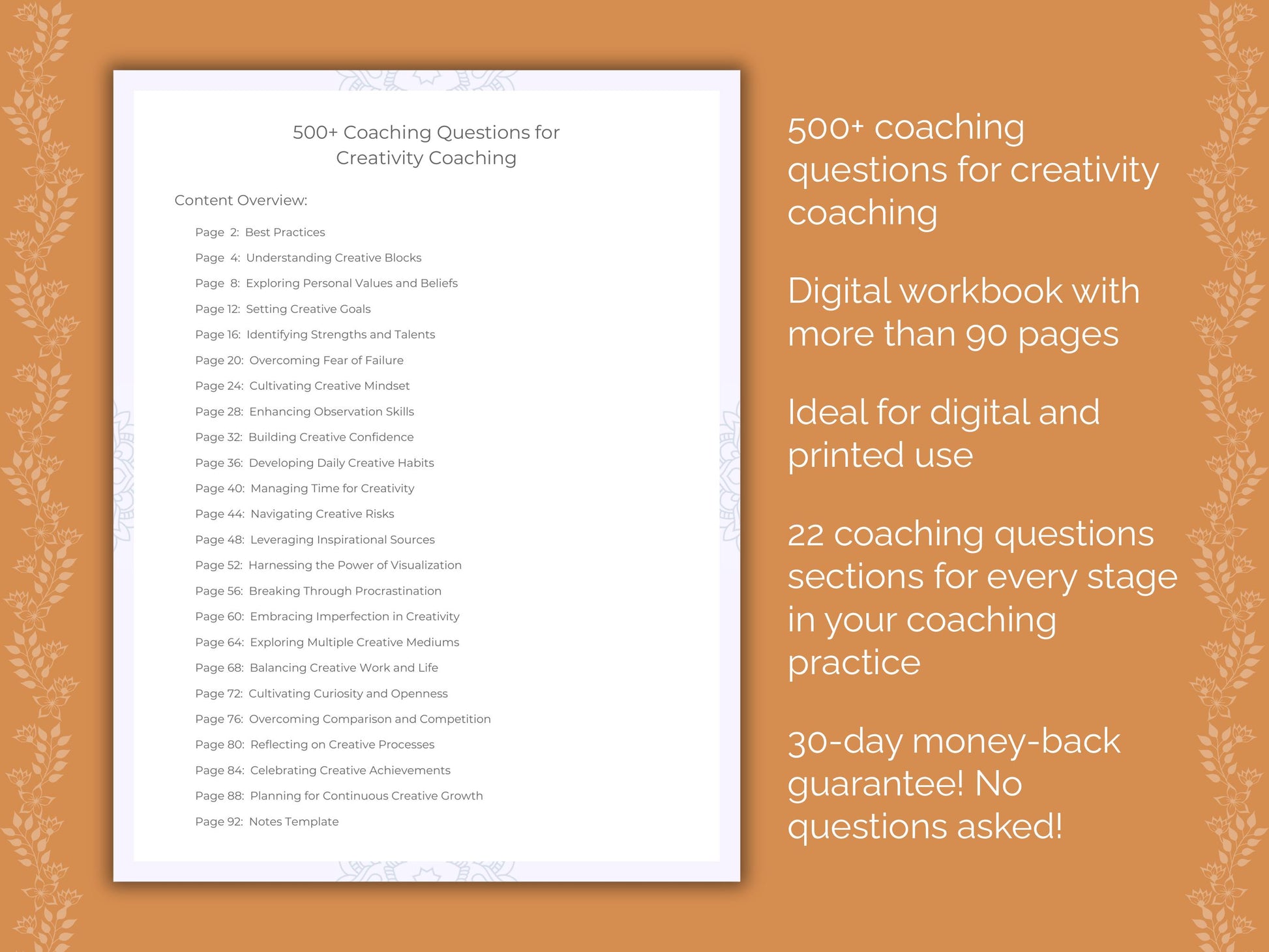 Creativity Coaching Questions Worksheets