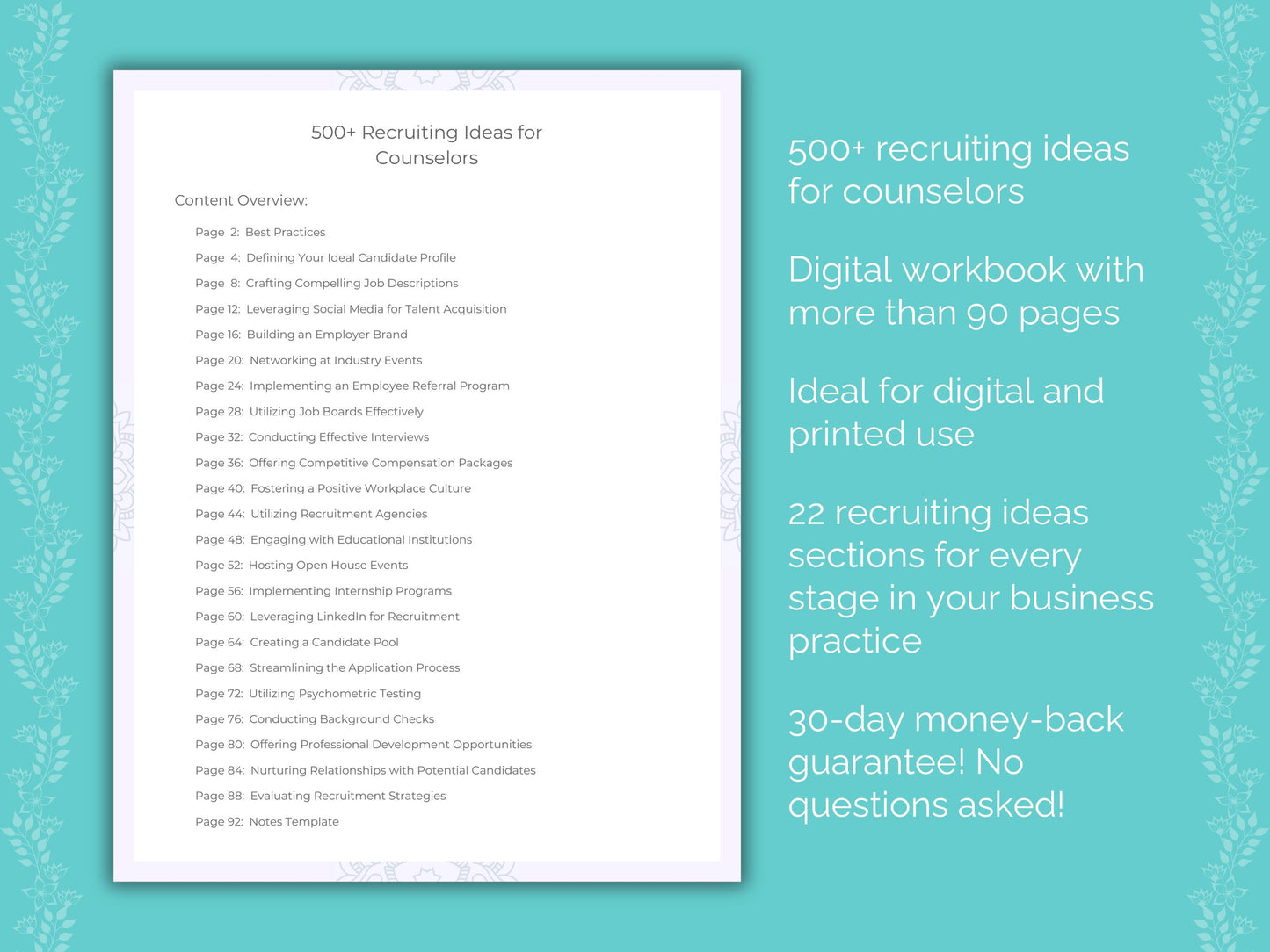 Counselors Business Workbook