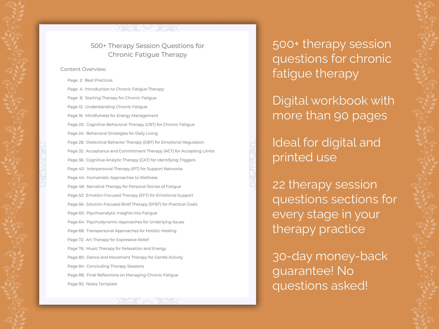 Chronic Fatigue Therapy Workbook