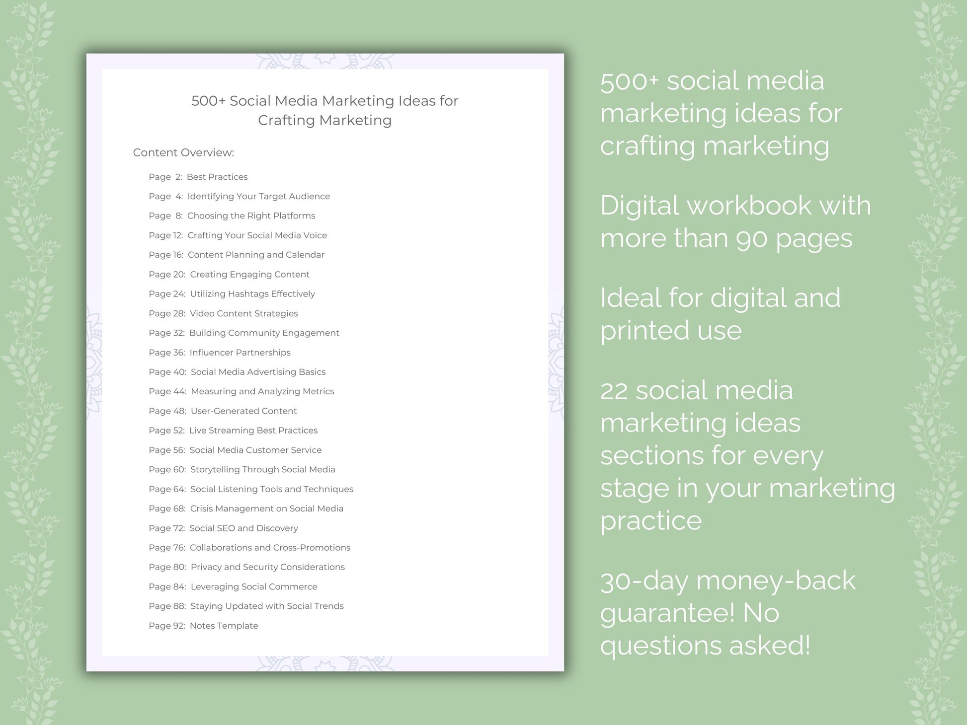 Crafting Marketing Worksheets